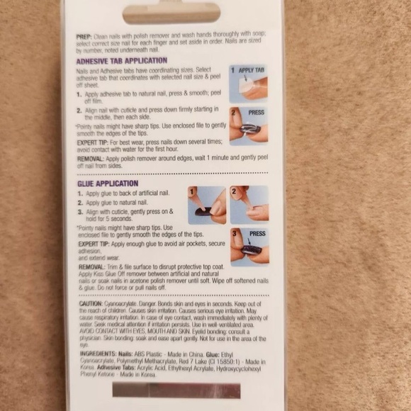 NIB KISS Jelly Fantasy PressOn Gel Look Transluscent Nails Long Bling 85696 FJ02 - Picture 2 of 2